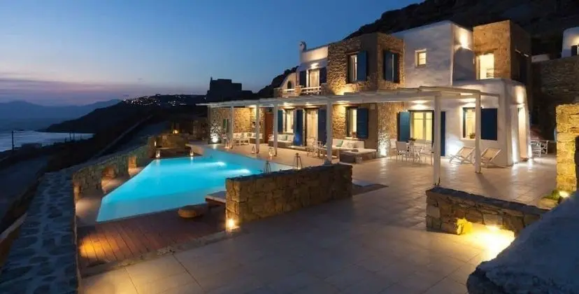 180 ° View PRIVATE Pool Villa Choulakia to enjoy SUN kissing SEA - Öne Çıkan Resim