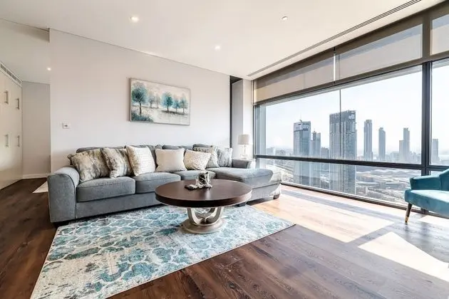 1BR 39th Fl. Index Tower DIFC Burj View - Öne Çıkan Resim
