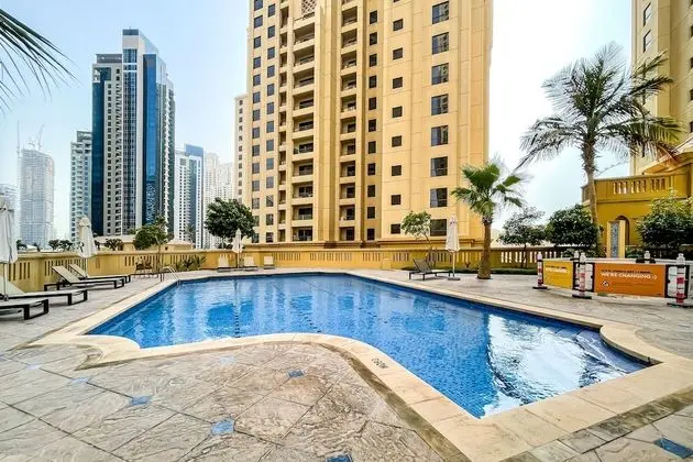 3 Minute Walk to Beach 1 Bed Rimal 3 JBR - Havuz