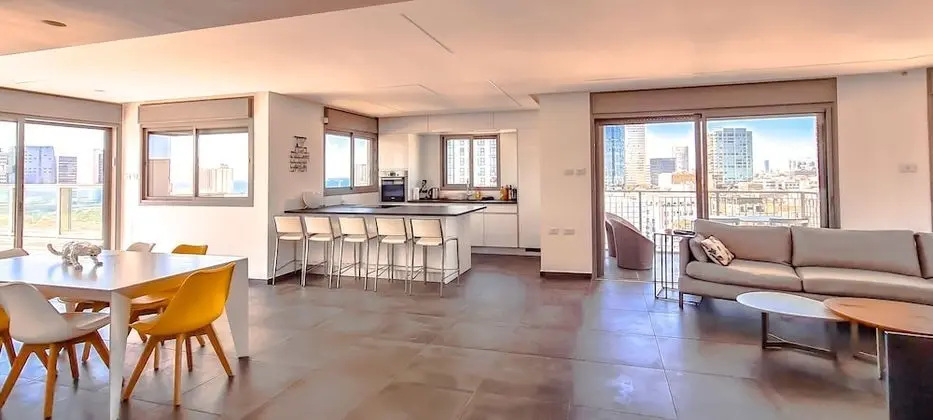 3BDR Roof Top Sea View Neve Tsedek tl48 - Mutfak