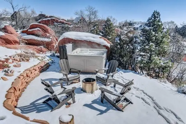 4BR Mtn Viewsgarden of the Godshot Tub, Firepit - Dış Mekan