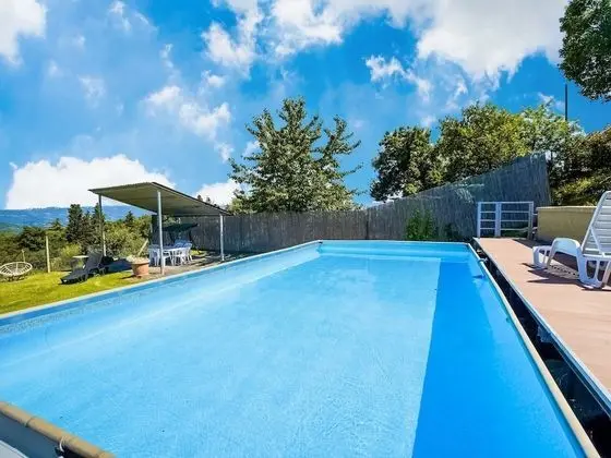 Villa With Above Ground Swimming Pool in the Rolling Tuscan Hills With a Beautiful View