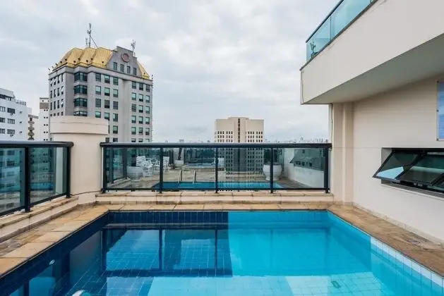 Ad404 Stylish Apartment in the Best Part of Itaim - Havuz