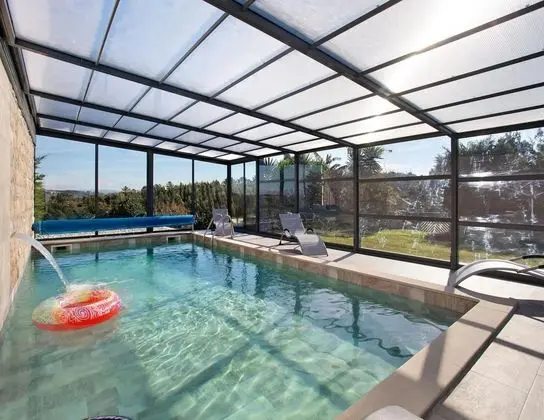Alluring Villa in Salir de Matos near Coast - Havuz