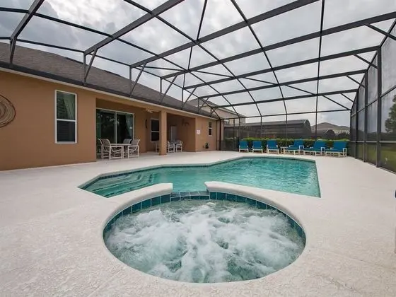 An Amazing Villa, 5 Bedrooms, 4 Bathrooms, Custom Built Single Story Villa With Additional Living Space Featuring an Over-sized Pool With a Huge Pool Deck Overlooking Conservation Area. - 400 - Spa