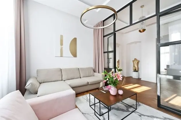 An Elegant Cozy Apartment Filled With Pieces of art gym spa Transport