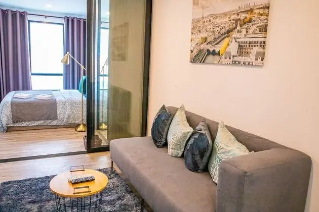 Apartment 450m from BTS with Sky Pool - bkbloft5 - Oda Düzeni