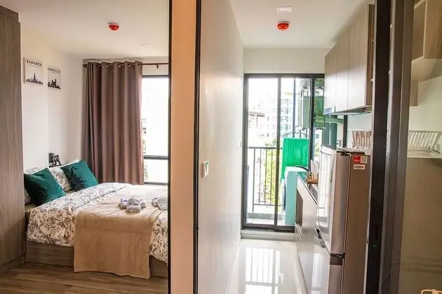 Apartment 450m from BTS with Sky Pool - bkbloft8 - Mutfak