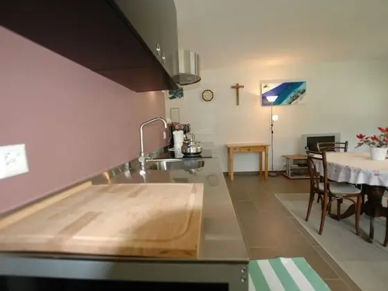 Apartment in Blatten With Mountain Views & Open Kitchen - Mutfak