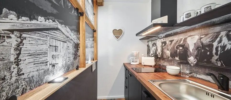 Appartment im Landhotel Seeg - Mutfak