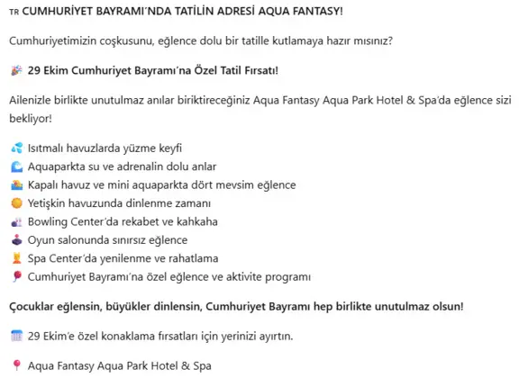 Aqua Fantasy Aquapark and Spa - Genel