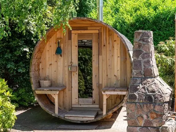 Atmospheric Forest Cabin in Voorthuizen With a Barrel Sauna