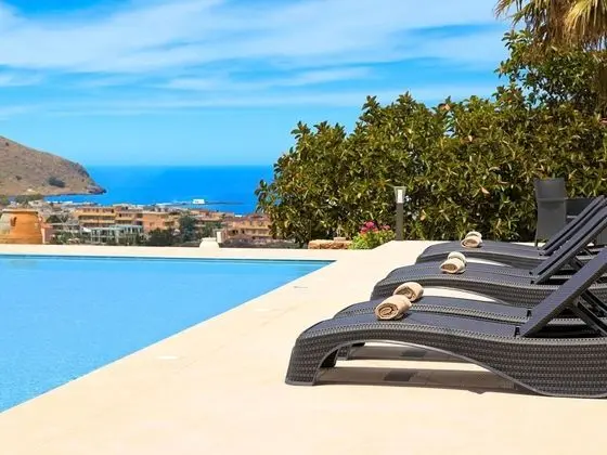 Beautiful Large Villa With Pool and sea View at Nice Georgioupolis - Öne Çıkan Resim