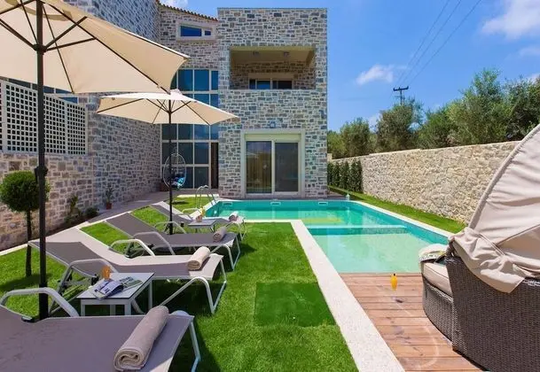 Blue Stone Pool Villa Crete Sea View