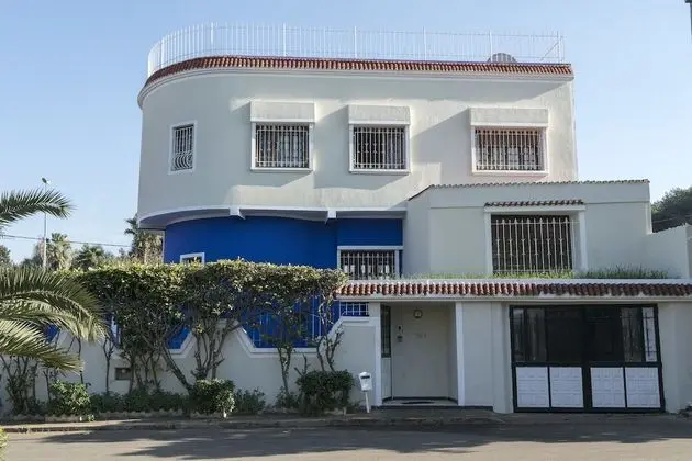 Blue And White House