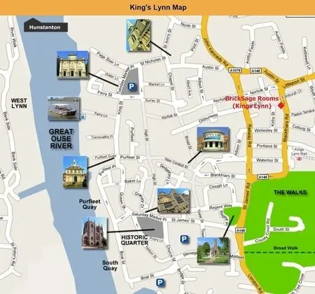 Bricksage Rooms, King's Lynn The Walks - İlgi Noktası