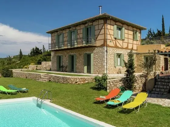 Charming, Warm Vacation Home, Private Pool, Privacy and Seaview, West Lefkas - Öne Çıkan Resim