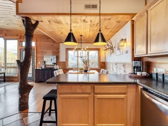 Chestnut by Avantstay Mountain Cabin w/ Treetop Views, Hot Tub & Game Room! - İç Mekan