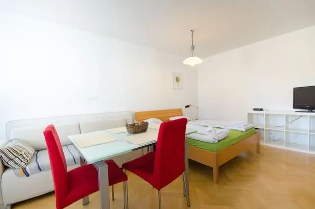 City centre studio with a balcony