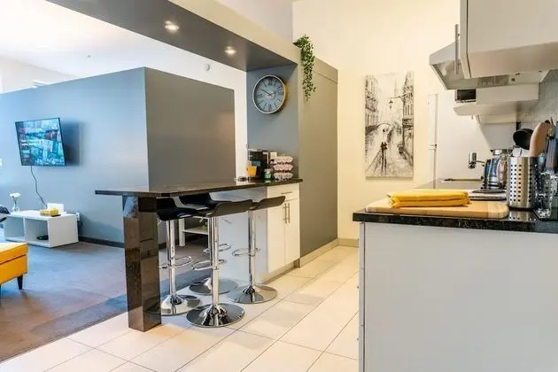 Comfy DT Loft w Parking Rooftop Patio BBQ Gym