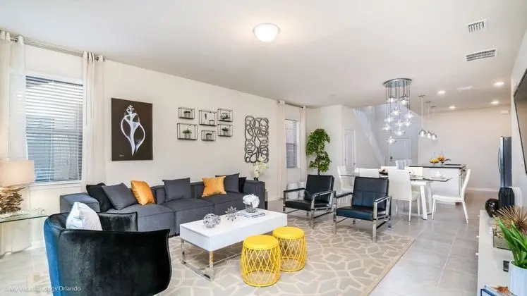 Cool and Modern 6 Bed 4 Ba Villa Game Room Pool 5445