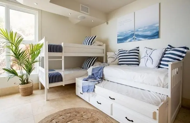 Cosy Room for 4 Children With a Partial sea View