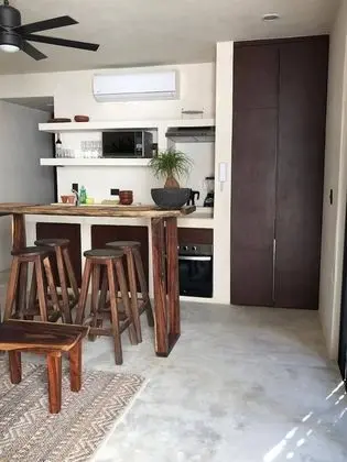 Cozy 1 Br Surrounded by Nature, for up To 4 People, Fully Equipped in Aldea Zama - Mutfak