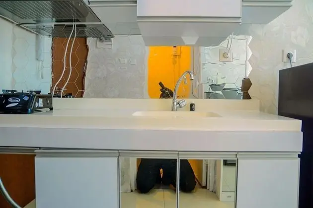 Cozy Studio With City View Signature Park Grande Apartment - Mutfak