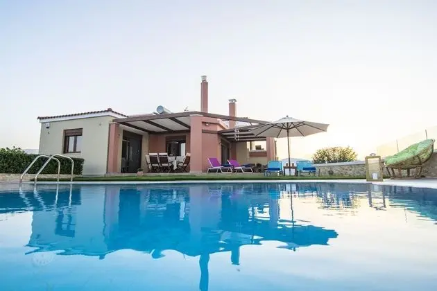 Cretan Vineyard Hill Villa Private Pool, Panoramic View, Beautiful Vineyard - Havuz