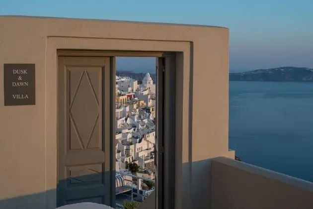 Villa Dusk in Fira Santorini