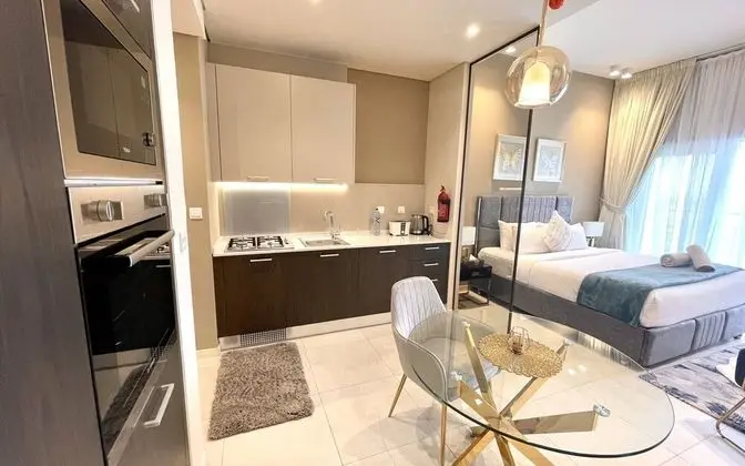 Elegant Fully Furnished Studio-Park View - Mutfak