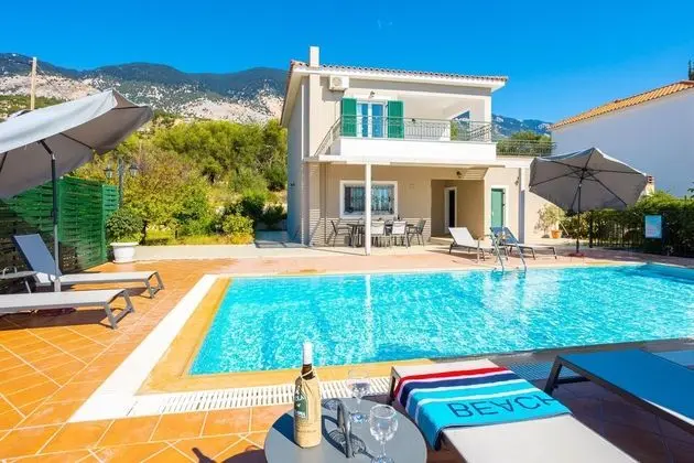 Villa Erasmia Large Private Pool Walk to Beach Sea Views A C Wifi - 2646 - Öne Çıkan Resim