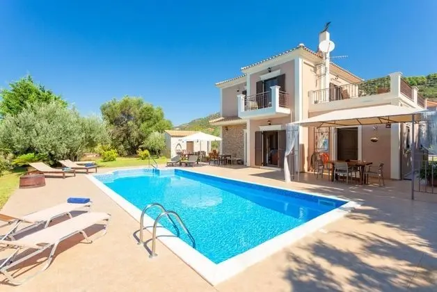 Villa Eufrosini Large Private Pool Walk to Beach Sea Views A C Wifi Car Not Required - 2301