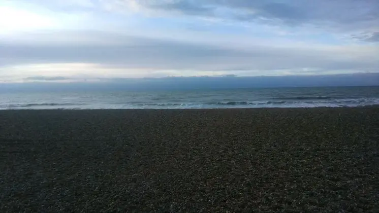 Family dog Friendly sea Beach Caravan in Camber - Plaj