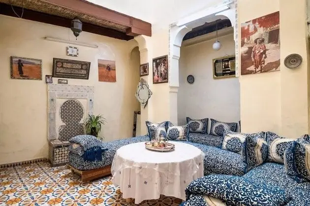 Family Room for 6 Peoples Sunny Riad Inside Medina Fes El Bali