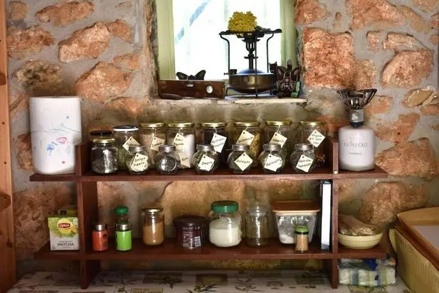 Glamping at a Lovely Tent in Skiaxtro- Marathopoli - Mutfak