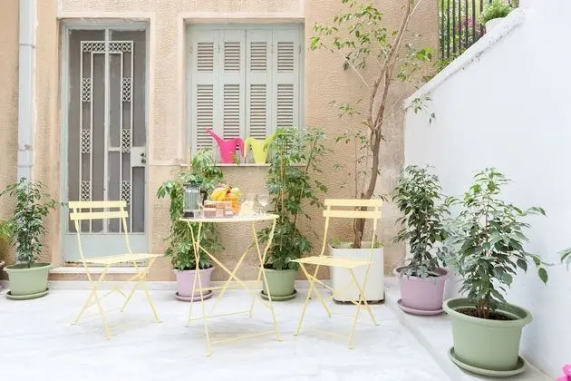 Grandma's Chic & Bright Athenian Home with a Patio