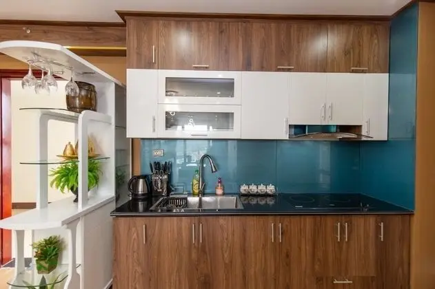 Ha Long Pearl Apartment - Mutfak