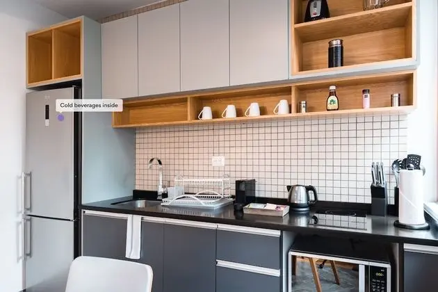 Hip, Modern Tech Condo w Rooftop in La Condesa - Mutfak