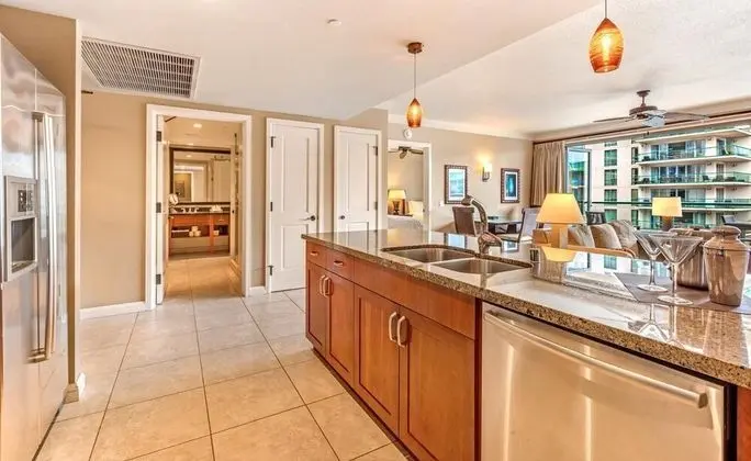 K B M Resorts- Hkh-545 Premium 2Bd Inner-courtyard, Ocean Views, Upgraded, 4K Smart Tvs! - Mutfak