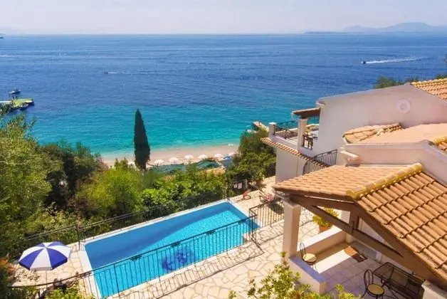 Villa Kerkyroula Large Private Pool Walk to Beach Sea Views A C Wifi Car Not Required - 1972