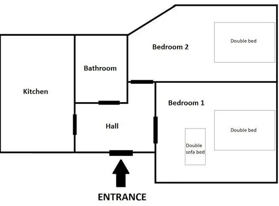 Kraków Old Town 2 bed royal apartment