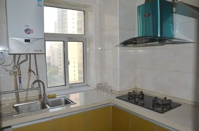 Lanzhou Longshang Mingzhu Apartment Three-bedroom suite - Mutfak