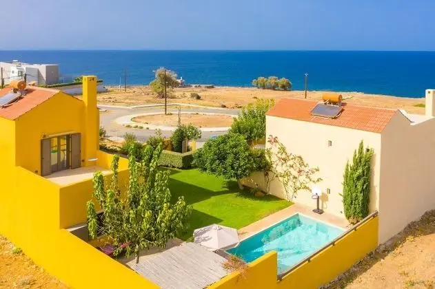 Villa Liakada Large Private Pool Walk to Beach Sea Views A C Wifi Car Not Required - 2081