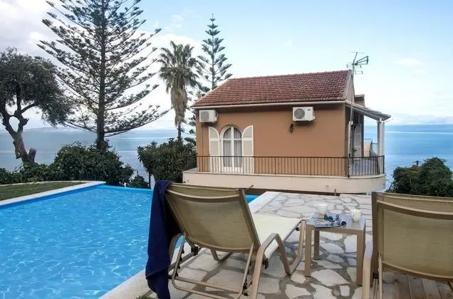 Villa Litsa Large Private Pool Walk to Beach Sea Views A C Wifi