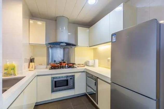 Locals Boutique Apartment Huafa Plaza 14 - Mutfak
