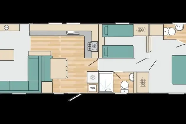 Lovely 2-bed Caravan in Prestonpans - İç Mekan