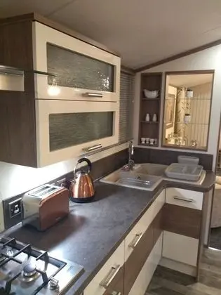 Lovely 3-bed Lodge in Towyn Near Rhyl - Mutfak