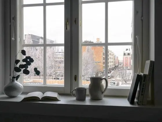 Luminous 2br with free parking & sauna - İç Mekan