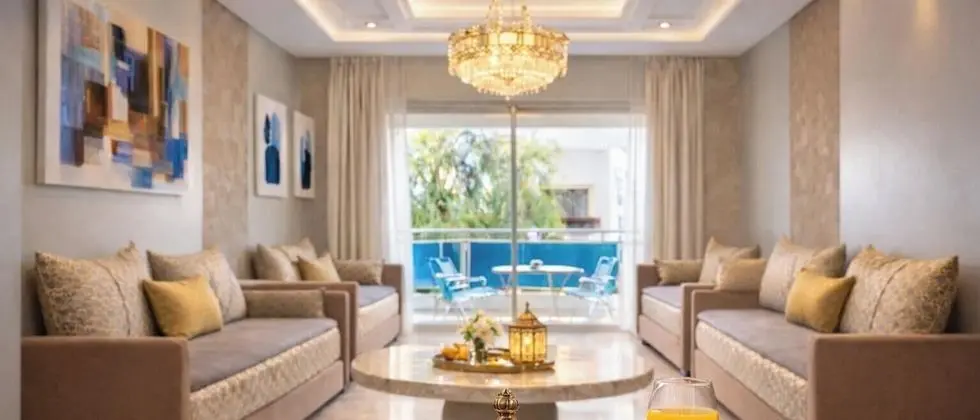 Luxurious Apartment Nouacer Near the Airport Witth Garden View - Öne Çıkan Resim